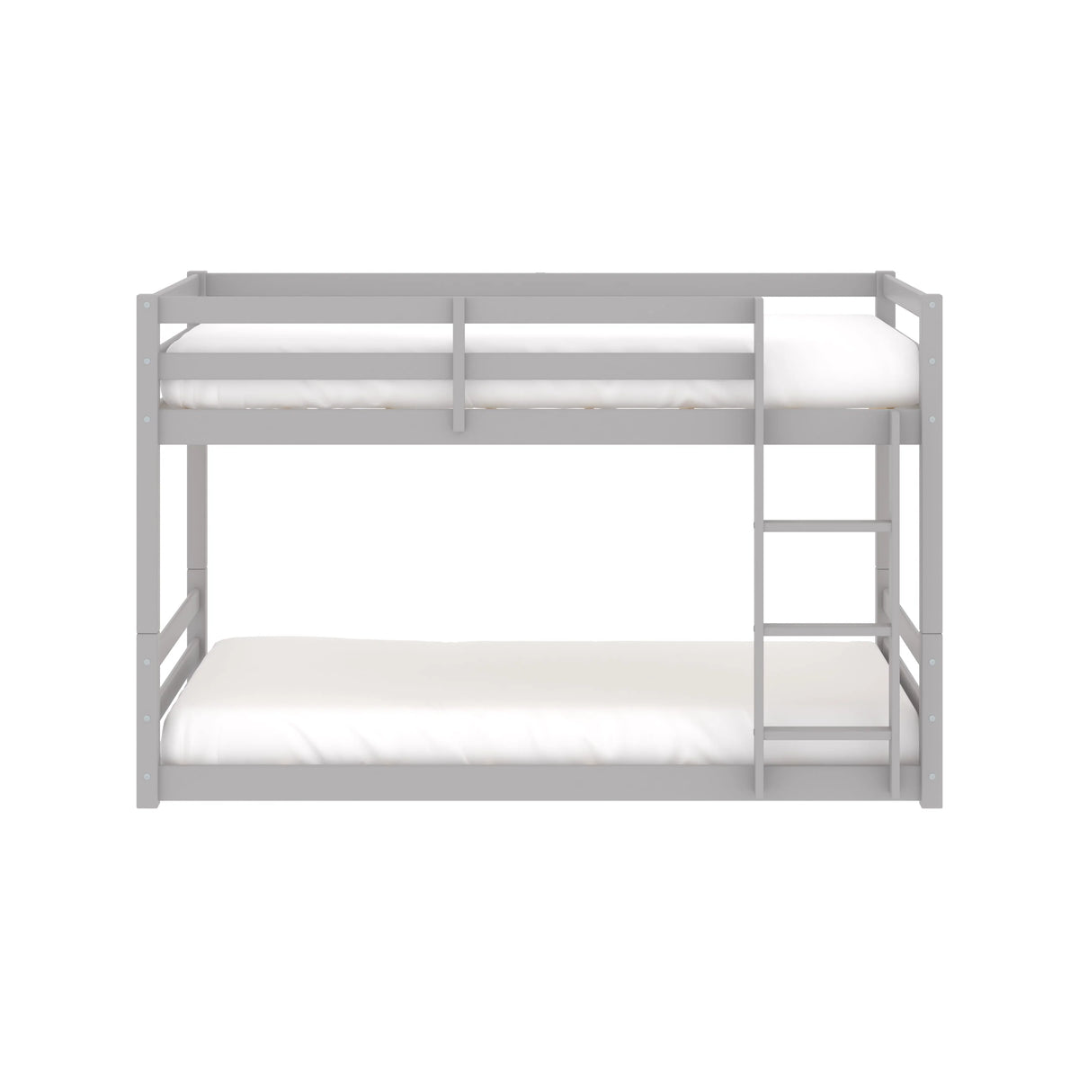 Black Wood Twin Over Twin Convertible Bunk Bed Q852