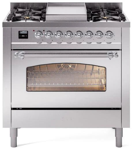 36 Dual Fuel Propane Gas Range Stainless Steel A8653