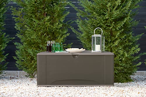 Brown 73 Gal Weather Resistant Resin Deck Box Y57189