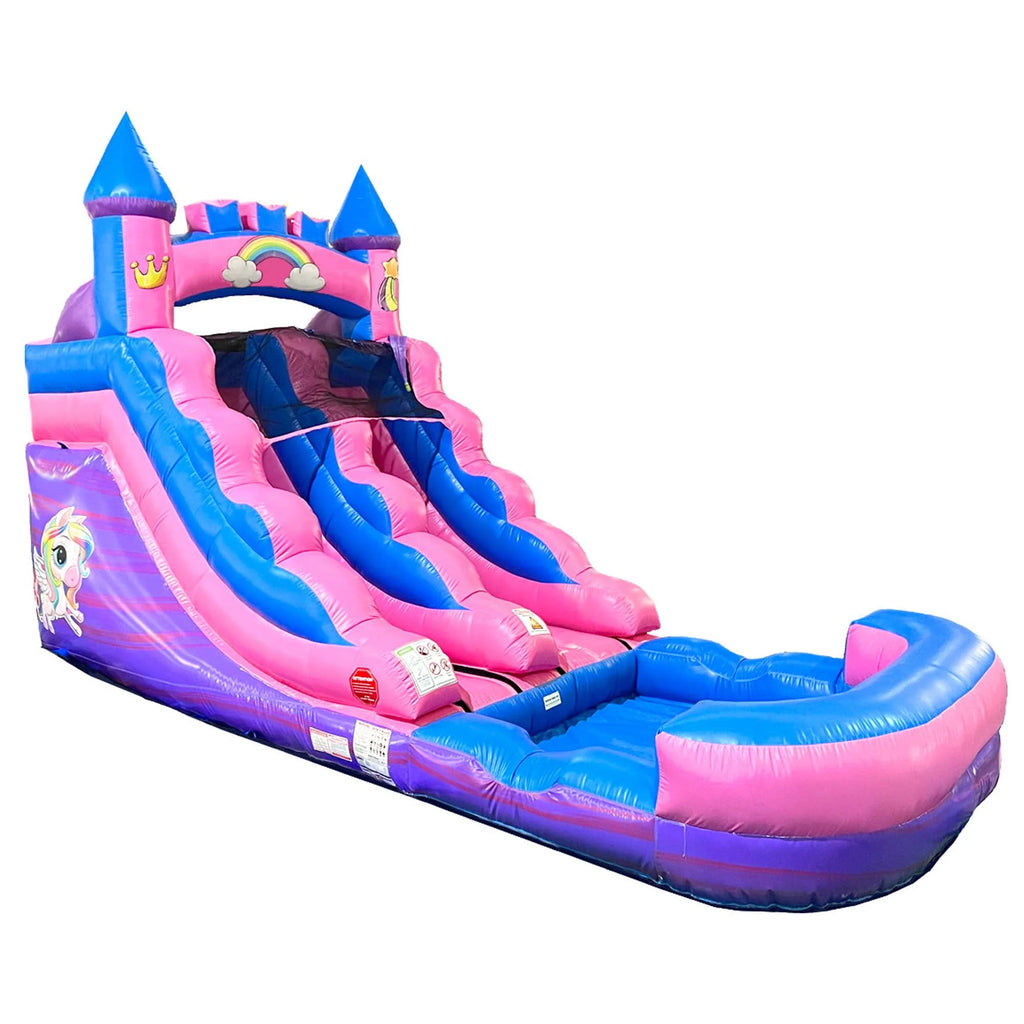Pink Unicorn Inflatable Water Slide J111