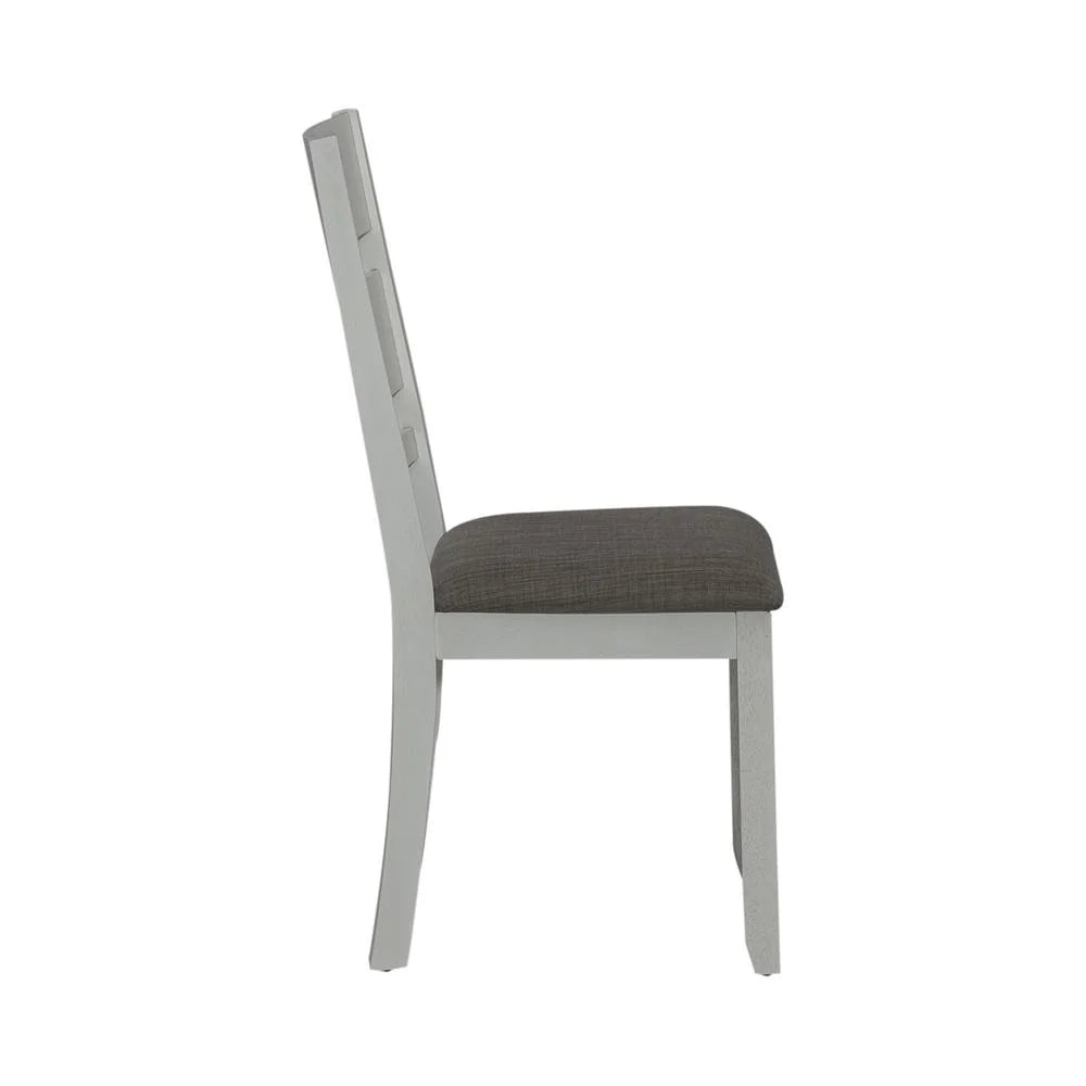 White Slat Back Side Chair Set of 2 F14244