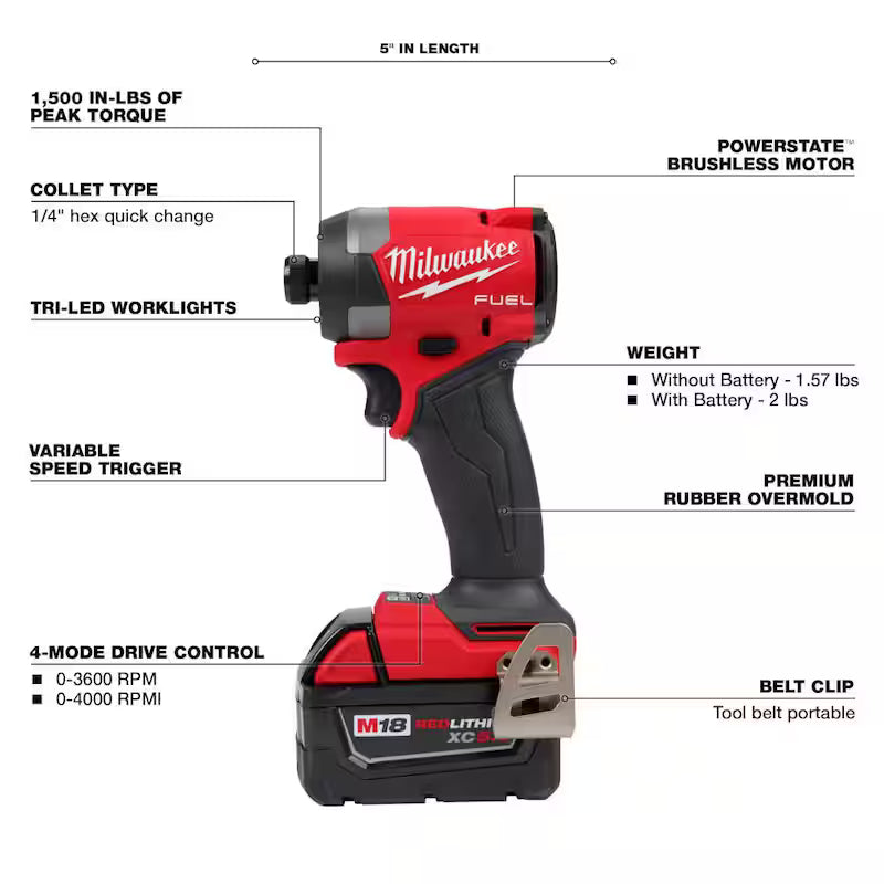 18-Volt Lithium-Ion Brushless Cordless Hammer Drill and Impact Driver Combo Kit F4243