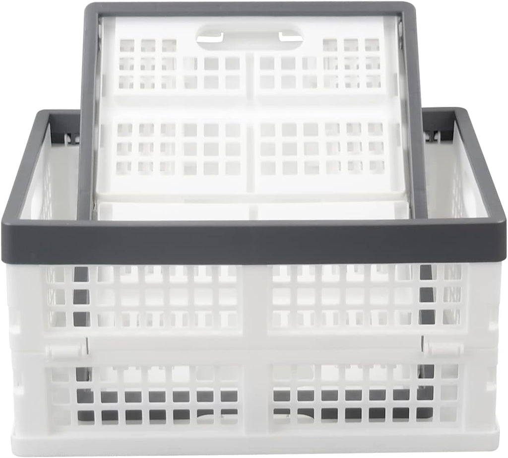 16 L Plastic Collapsible Storage Crates, 2 Packs L533946