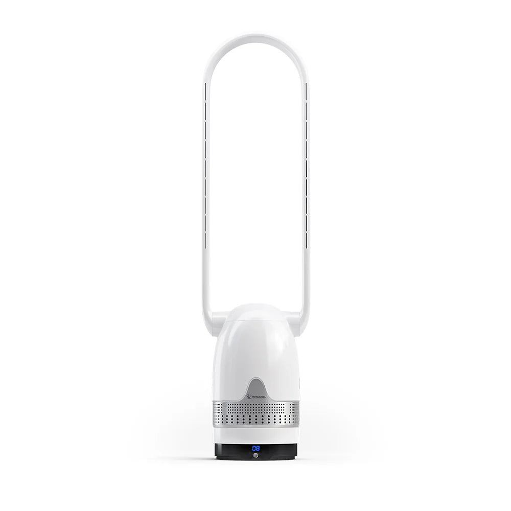 Silver Oval Bladeless Fan and Air Purifier P3522