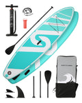 10' Green Inflatable Paddle Board with Carry Bag S100
