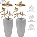 2 Pack 21in Round Tall Planter with Drainage Holes T874596