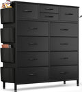 White 10 Drawer Dresser with Side Pockets and Hooks S53374