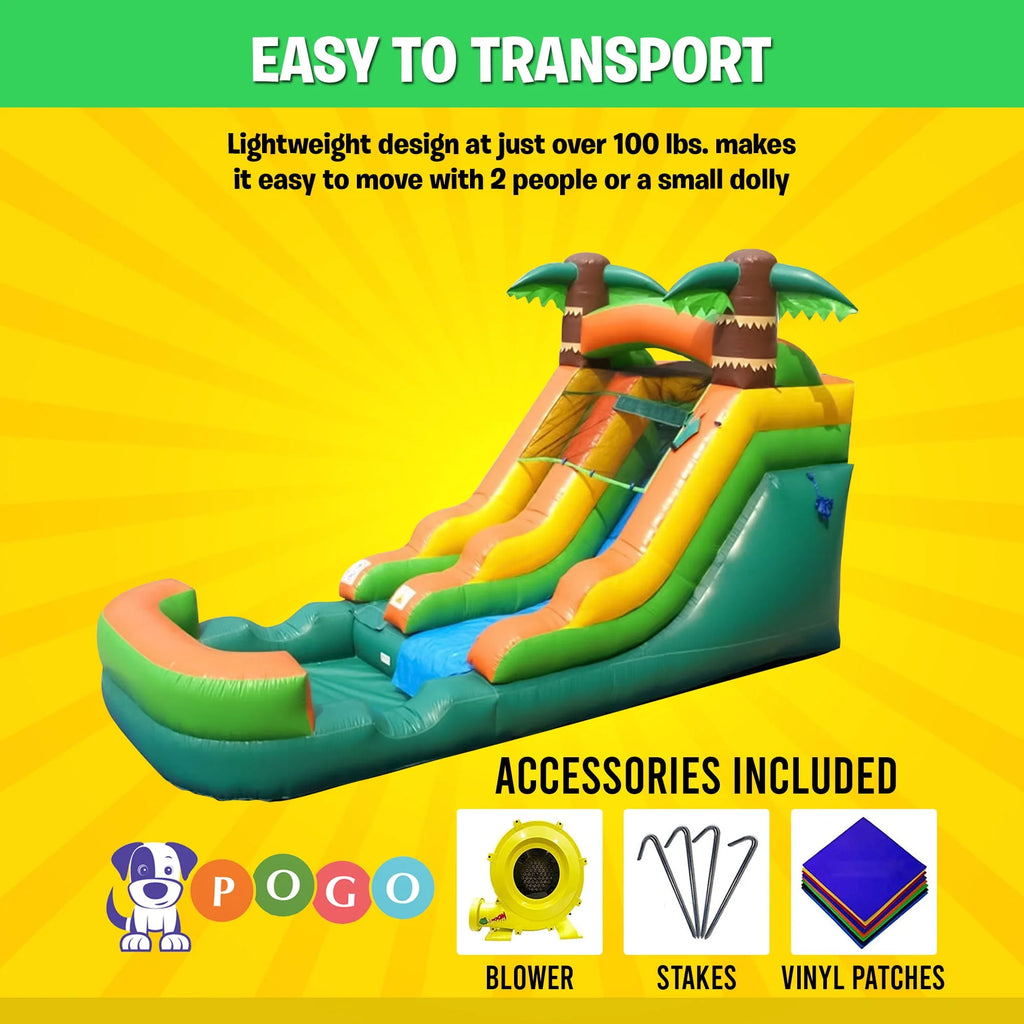 Pink Unicorn Inflatable Water Slide J111