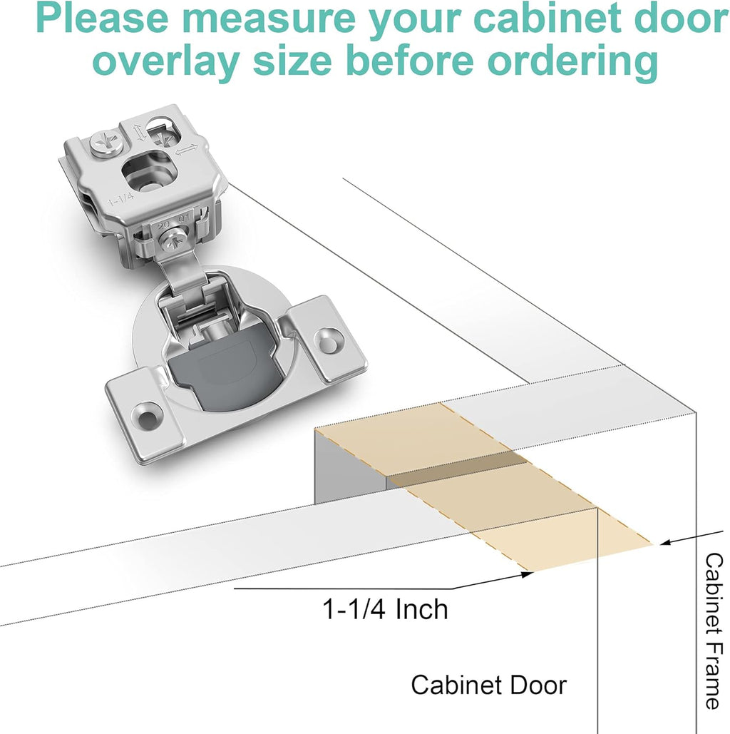 8 Pack Soft Close Adjustable Cabinet Hinge J82444