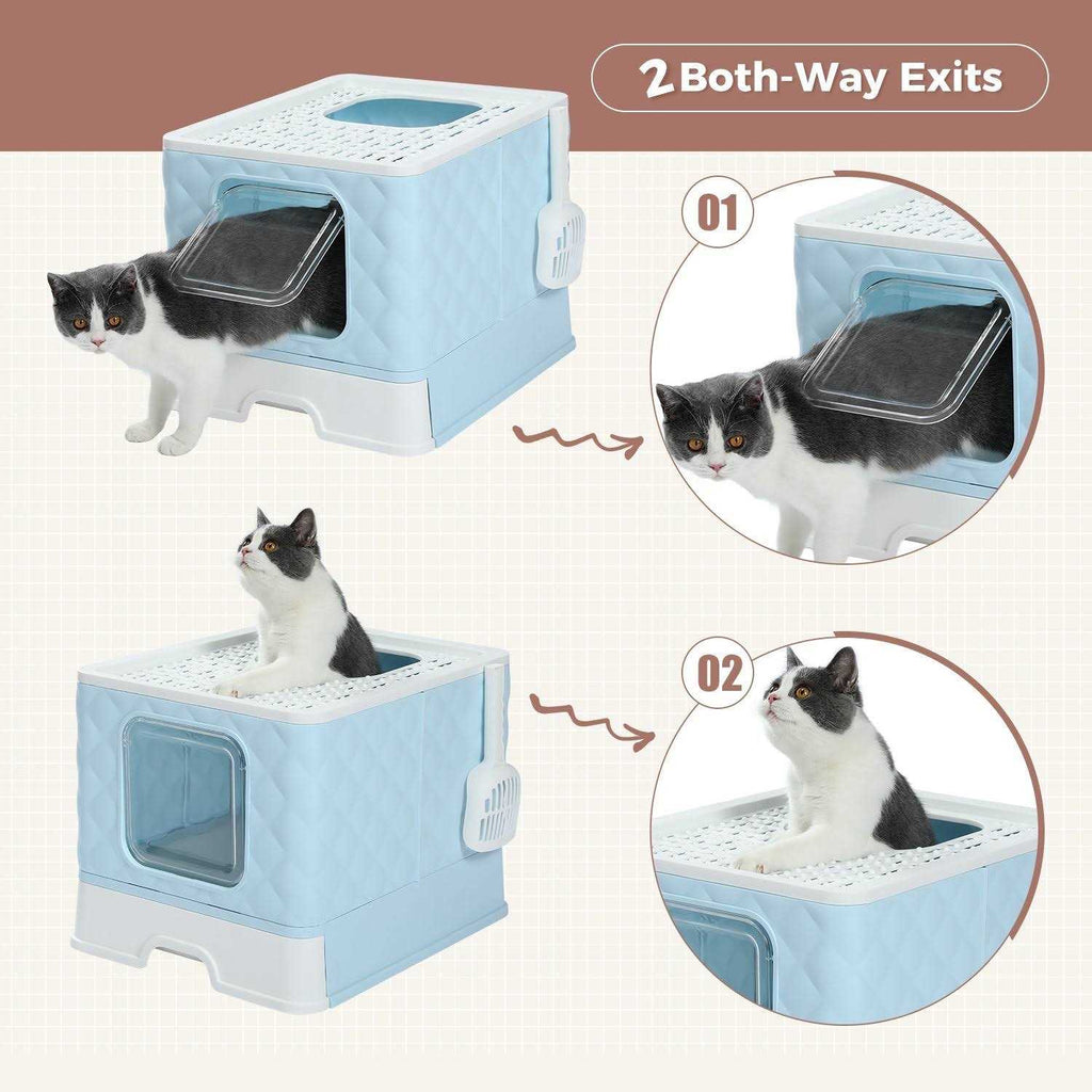 Enclosed Anti-splash Cat Litter Box J1321
