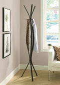 Cappuccino Metal Coat Rack N870