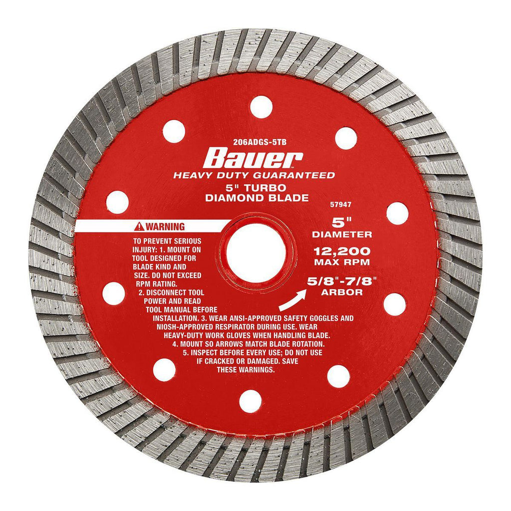 5 in. Turbo Rim Wet or Dry Cut Diamond Saw Blade P859077