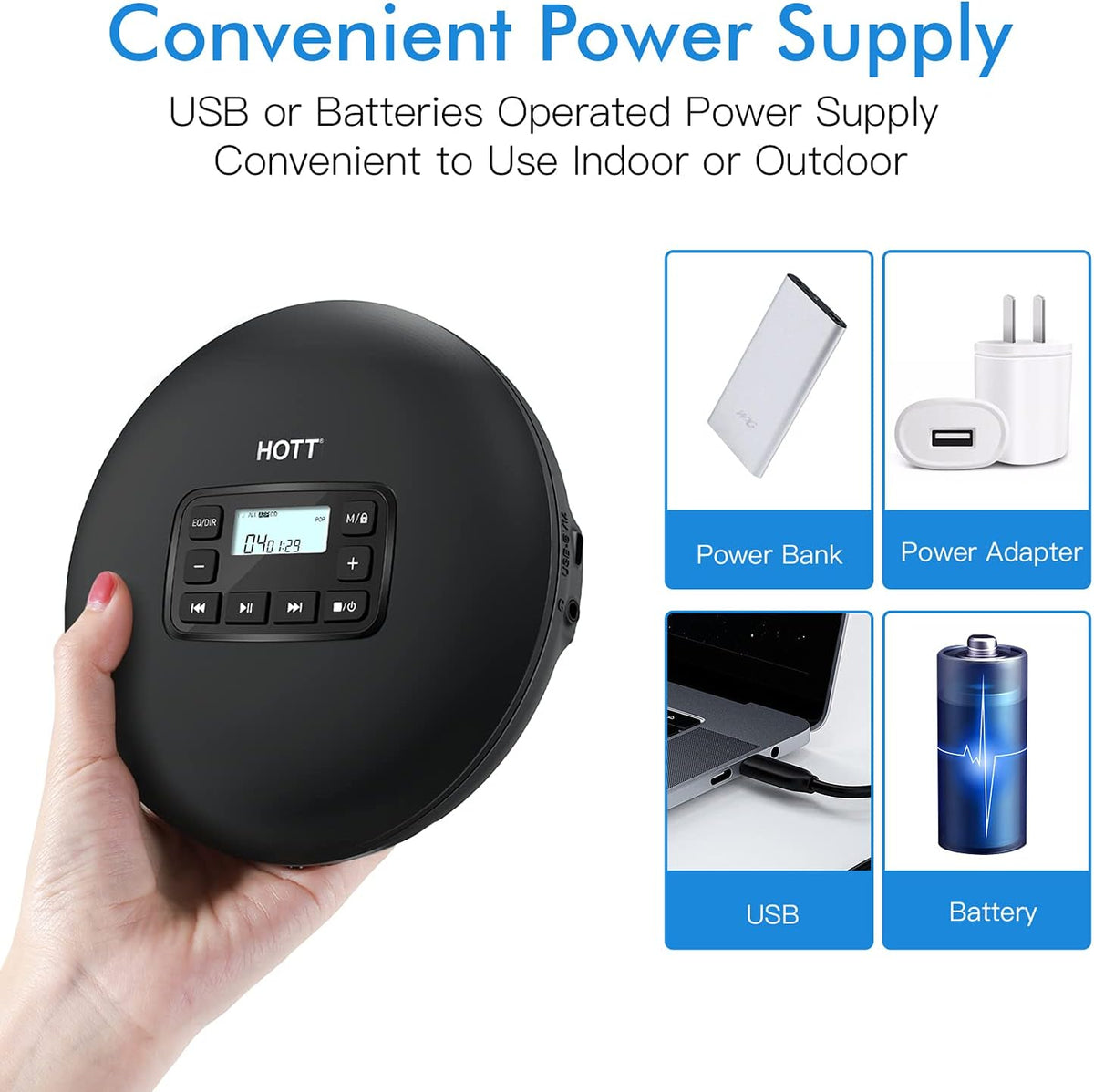 Portable CD Player with Headphones Q364200