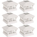 6 Pack Solar Powered Post Cap Light S604832