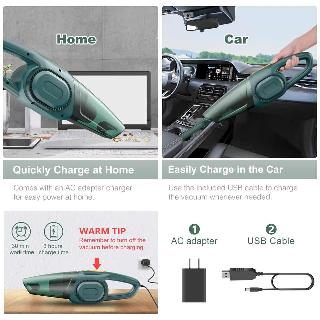 Hand Held Cordless Bagless Wet Dry Car Vacuum Cleaner I3042