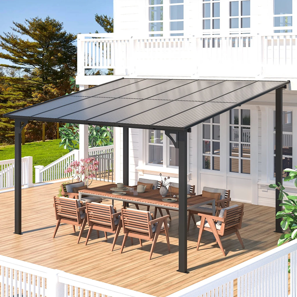 10' x 12' Gray Hardtop Aluminum Gazebo B1603