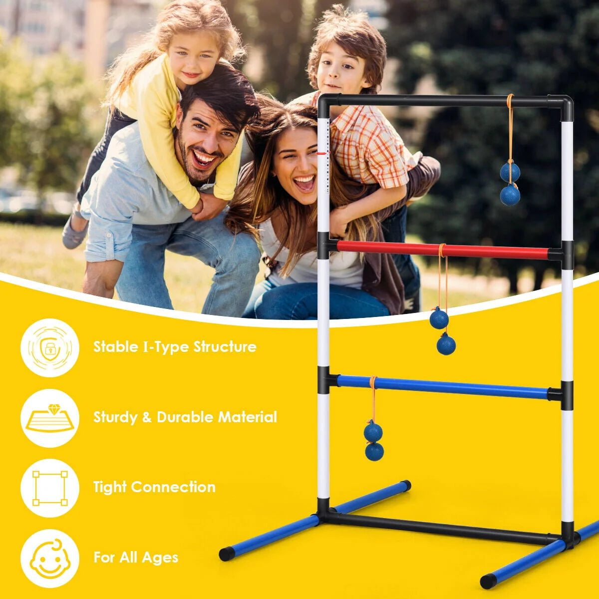 Ladder Ball Toss Game Set with Carrying Bag F570