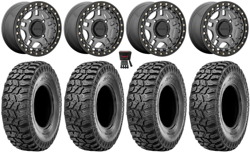 14" Gun Metal Wheels and 30" Tires F3654