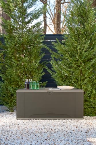 Brown 73 Gal Weather Resistant Resin Deck Box Y57189