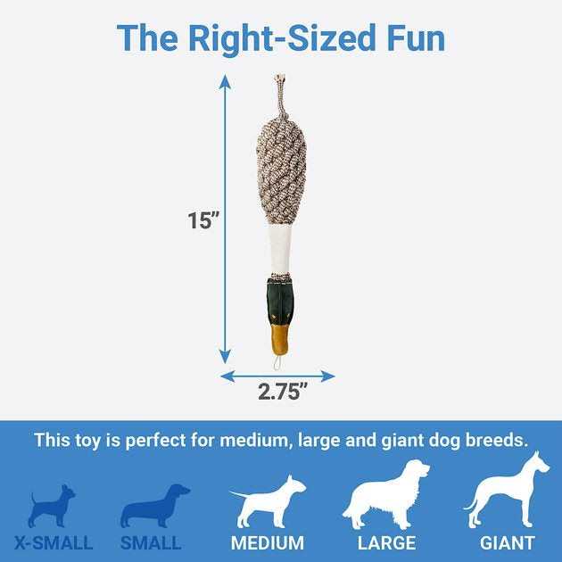 Rope Duck Crinkle Dog Toy A637