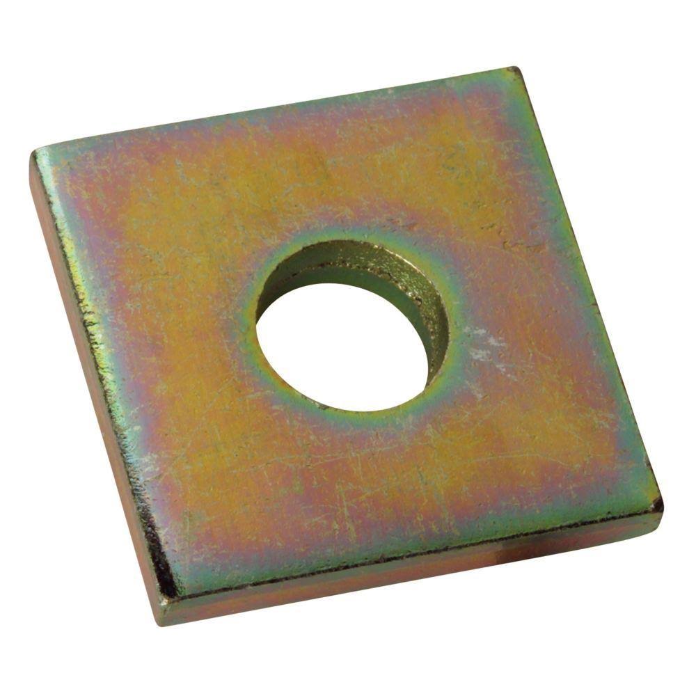 3/8 in. Square Strut Washer Gold Galvanized 50 Pieces D3737