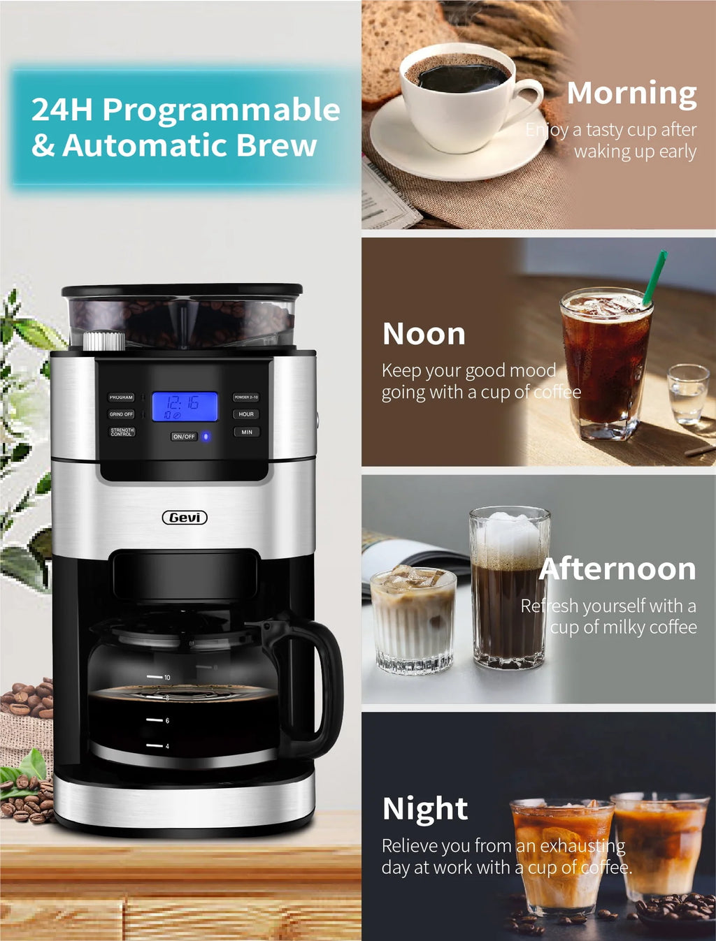 10-Cup Programmable Grind and Brew Coffee Maker X435