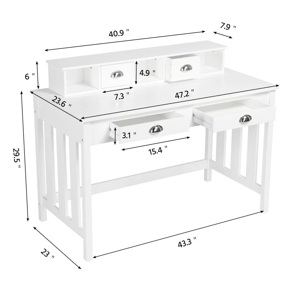 Writing Computer Desk with 4 Drawers K439583