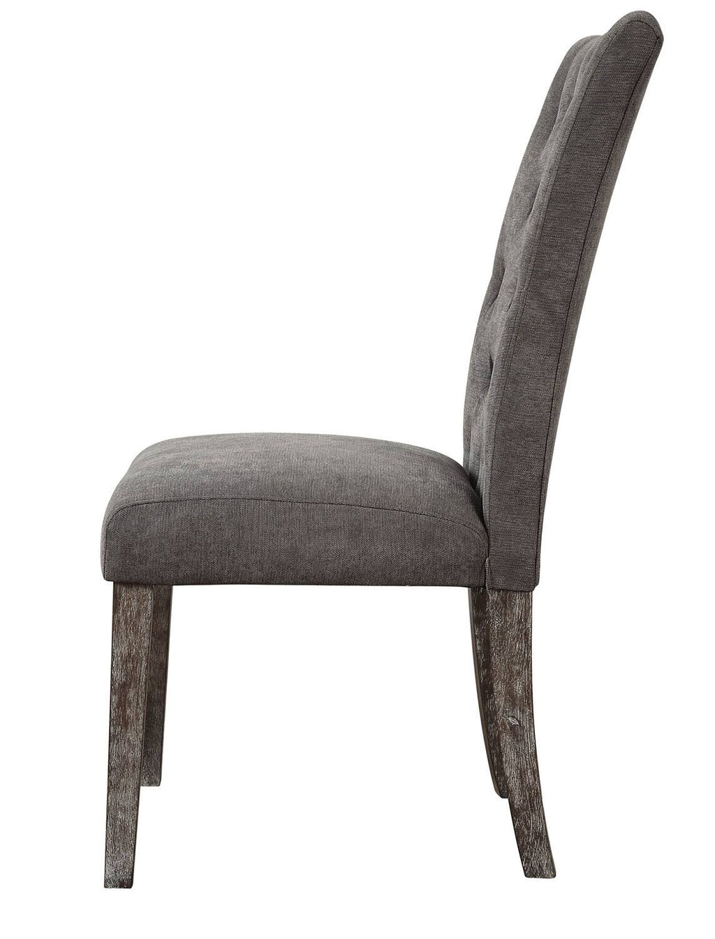 Gray Velvet Side Chair Set of 2 B3713