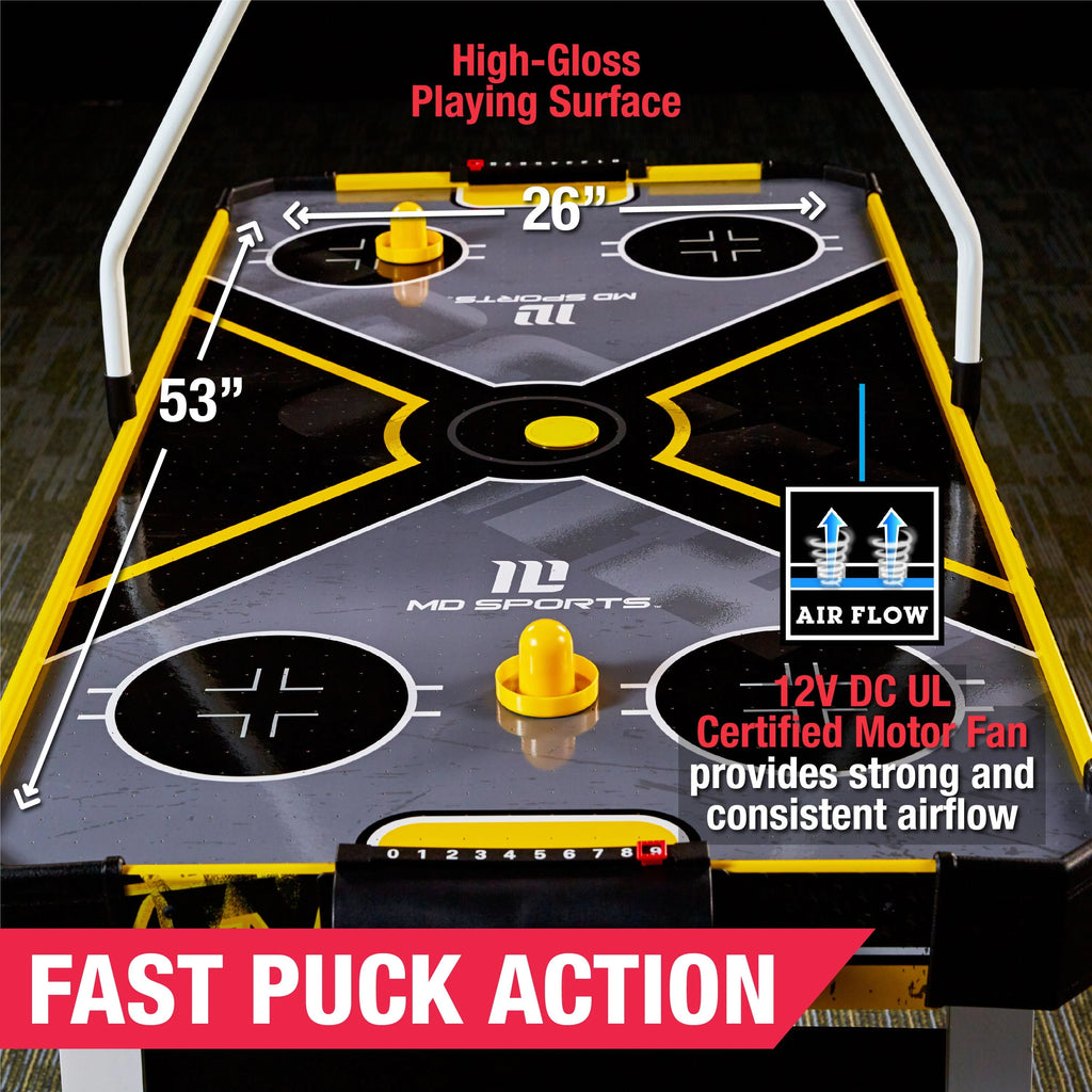 Black/Yellow Air Hockey Game Table C647078