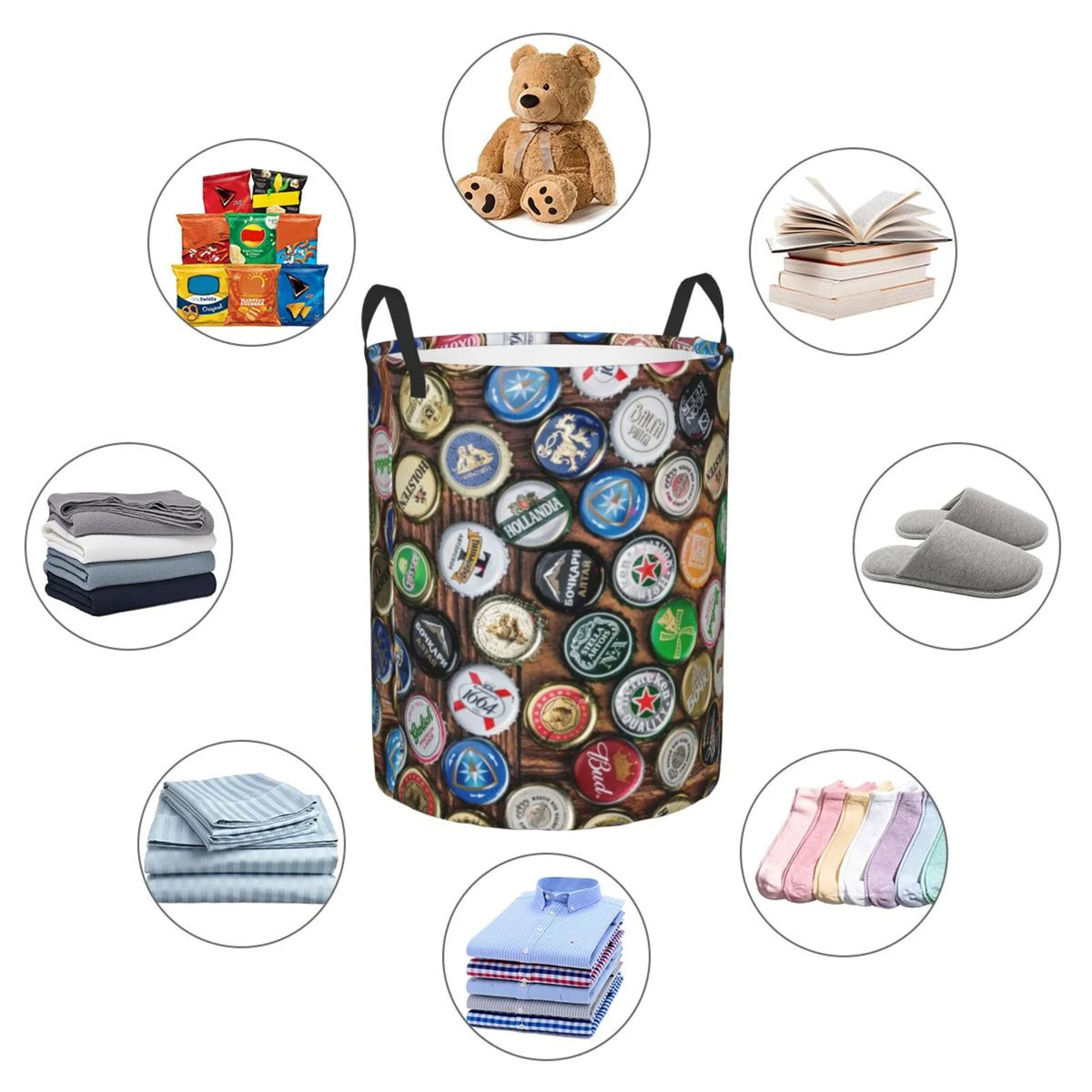 Collapsible Waterproof Laundry Hamper With Handles Y77759