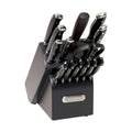 15-Piece Forged Triple Riveted Knife Set Black V956