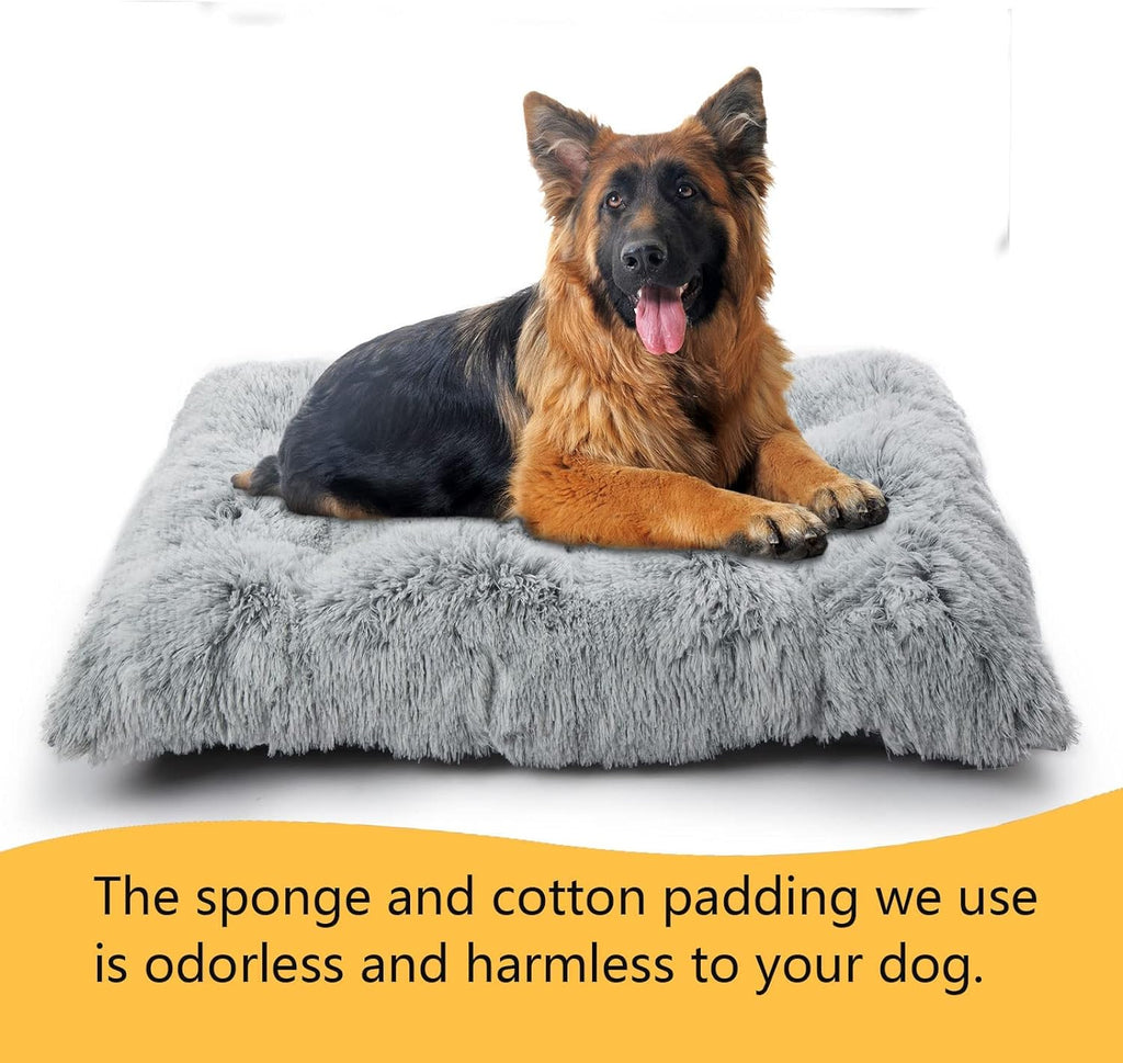 Large Plush Washable Dog Bed with Anti-Slip Bottom Y729919