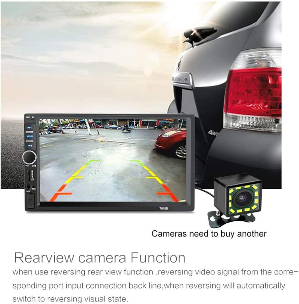 Double Din Car Stereo with Bluetooth & Rear-View Camera L675