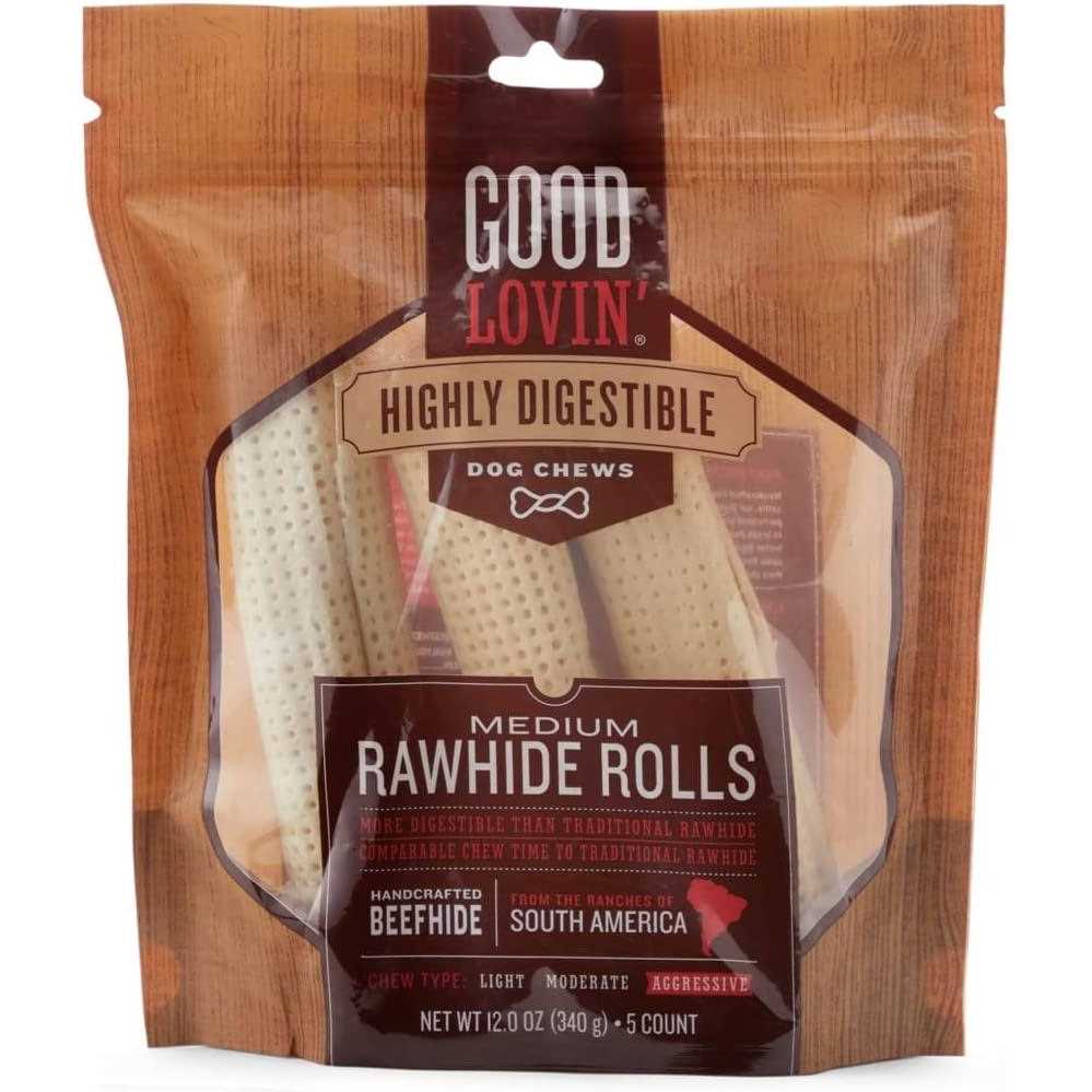 Highly Digestible Rawhide Rolls for Dogs W84471