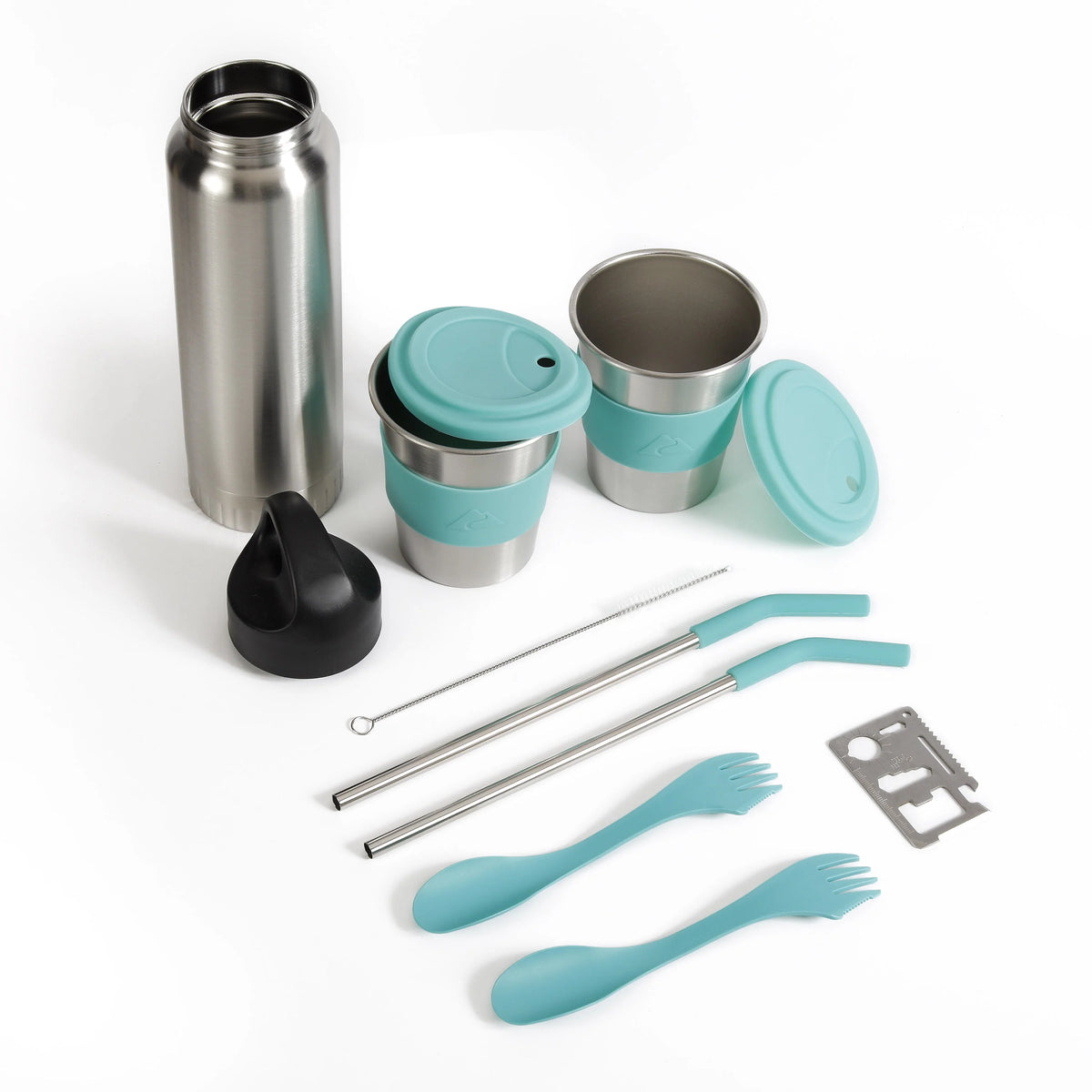 10 Piece Reusable Cutlery & Drinkware Combo Set R294982
