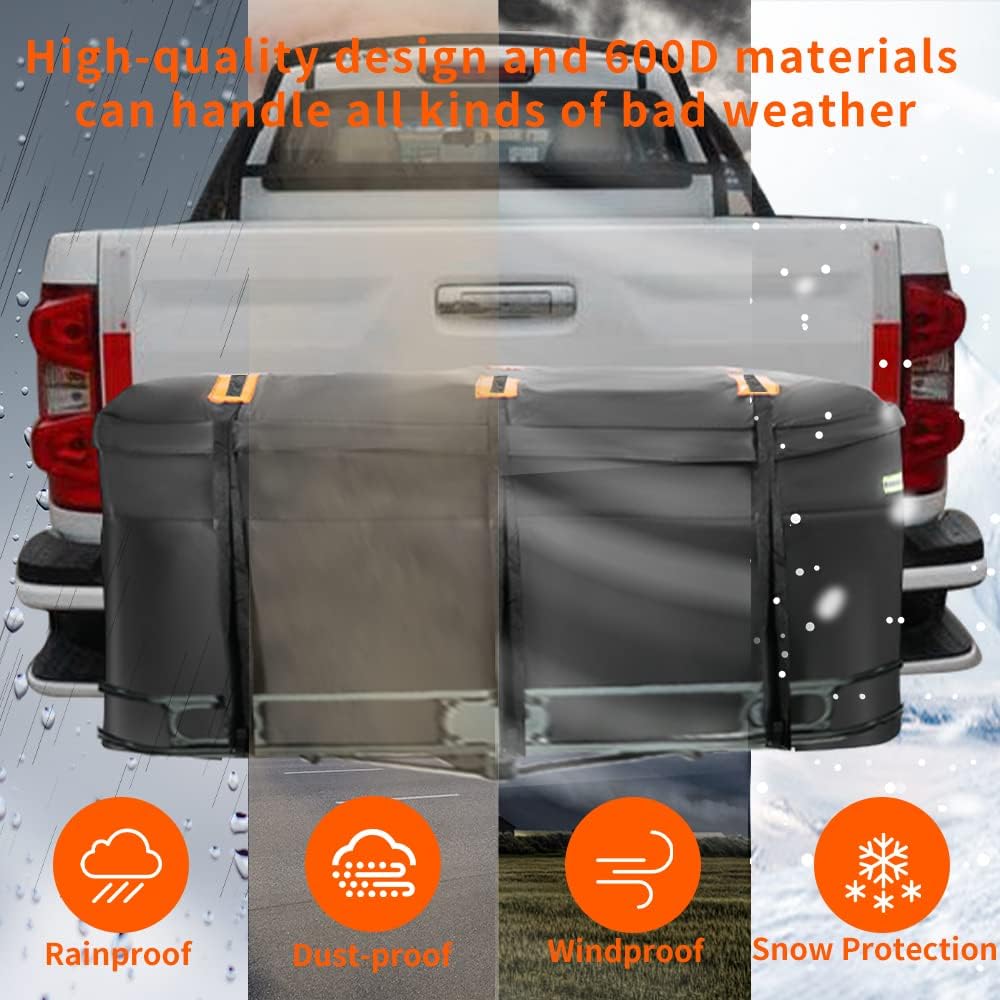 Hitch Cargo Carrier Bag with 6 Reinforced Straps V70707