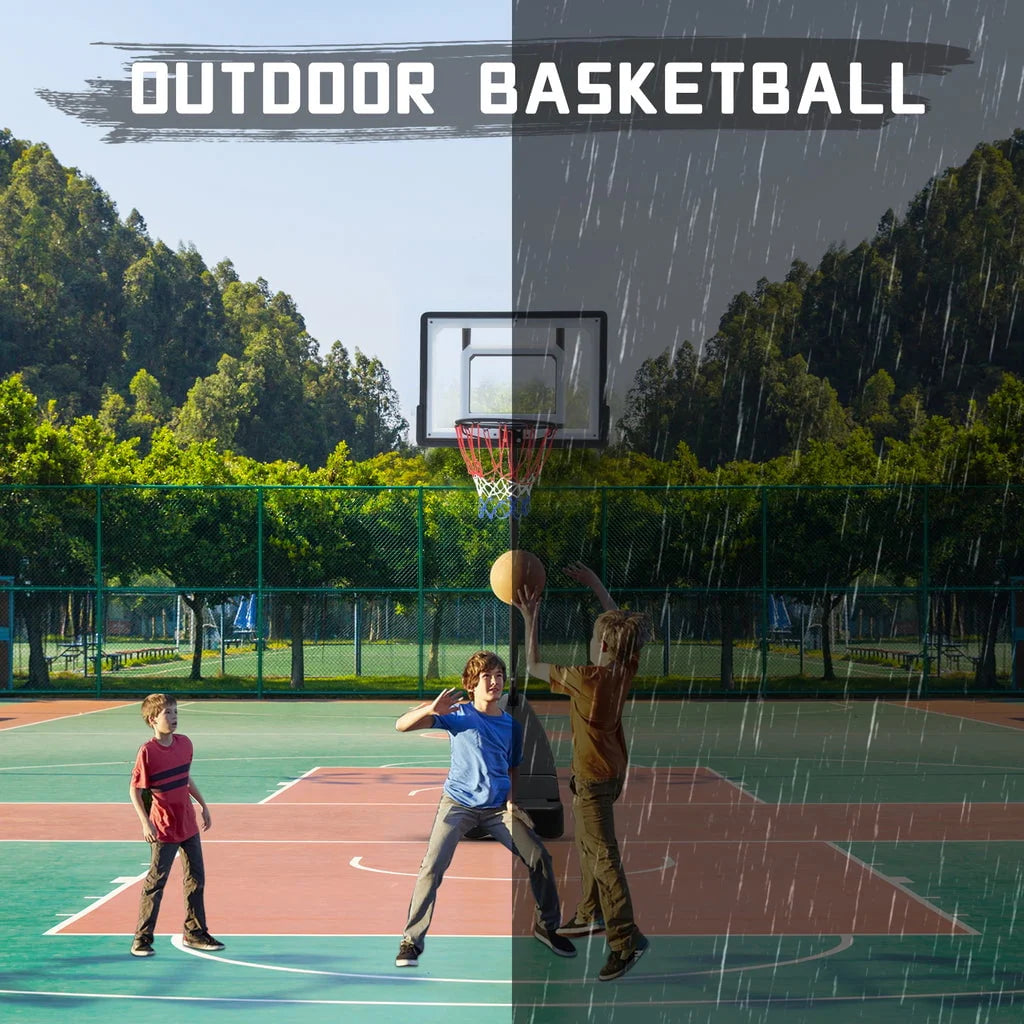 Portable Acrylic Adjustable Height 5-7' Basketball Hoop F5505