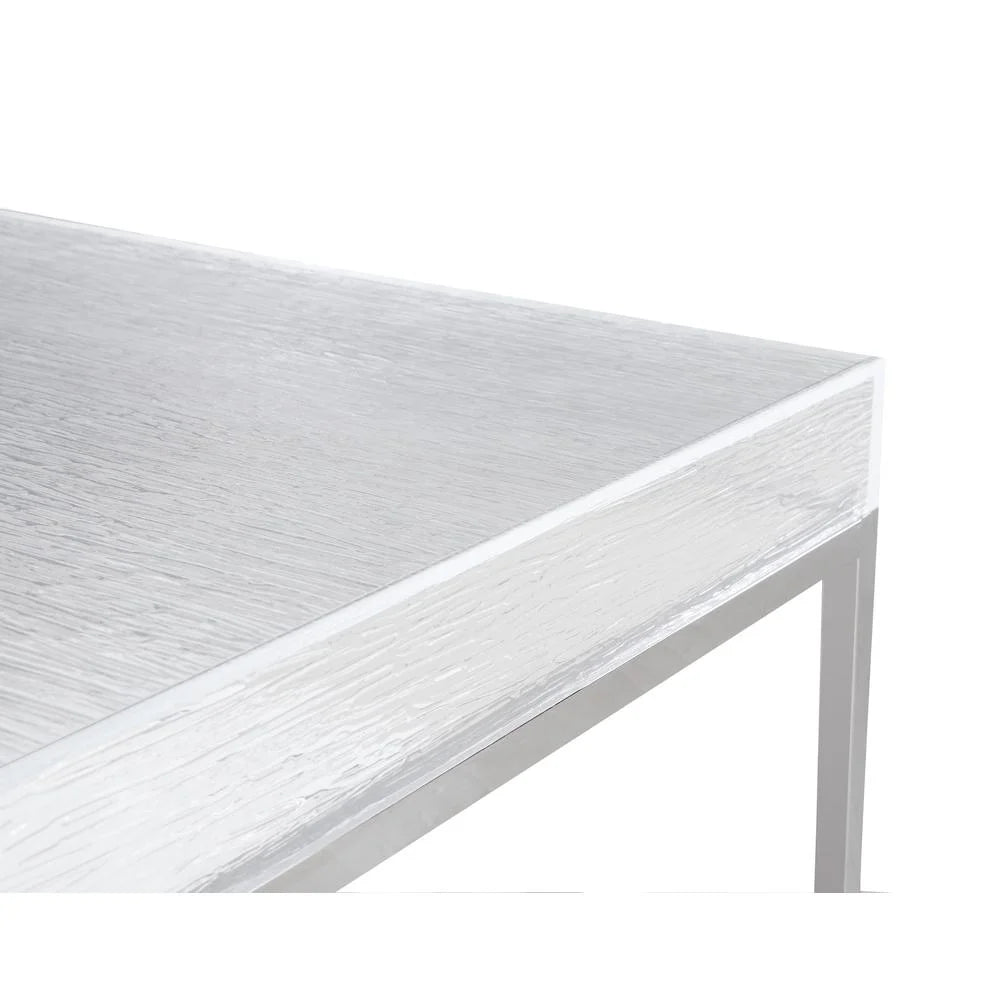 Contemporary Square Cocktail Table with Acrylic Top & Steel Frame K802