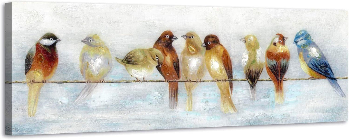 Abstract Birds Canvas Wall Art Sparrow Painting U489606