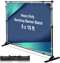 10 x 8 ft Heavy Duty Adjustable Backdrop Banner Stand Kit with Carrying Bag W655