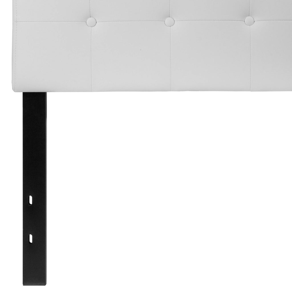 White Upholstered Panel Headboard, Twin O401