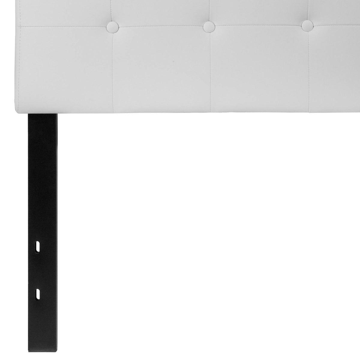 White Upholstered Panel Headboard, Twin O401