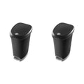 12.6 Gallon Locking StepOn Wastebasket 2-Pack V31767