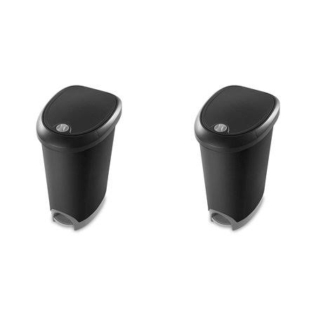 12.6 Gallon Locking StepOn Wastebasket 2-Pack V31767