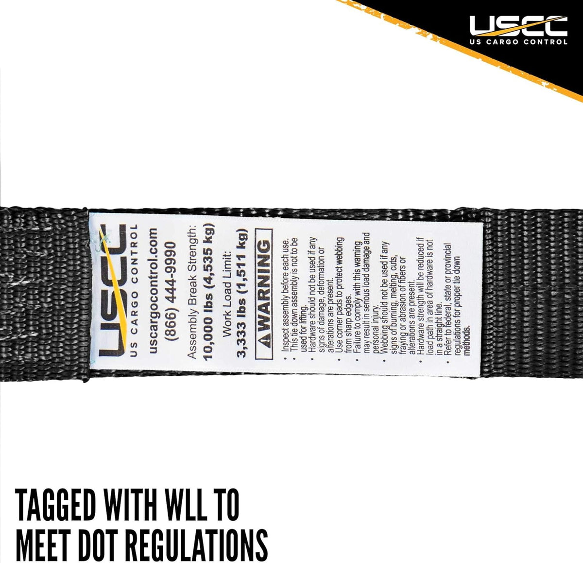 Black 2 Inch x 18 Foot Ratchet Straps with Double J Hooks, 4 Pack I615