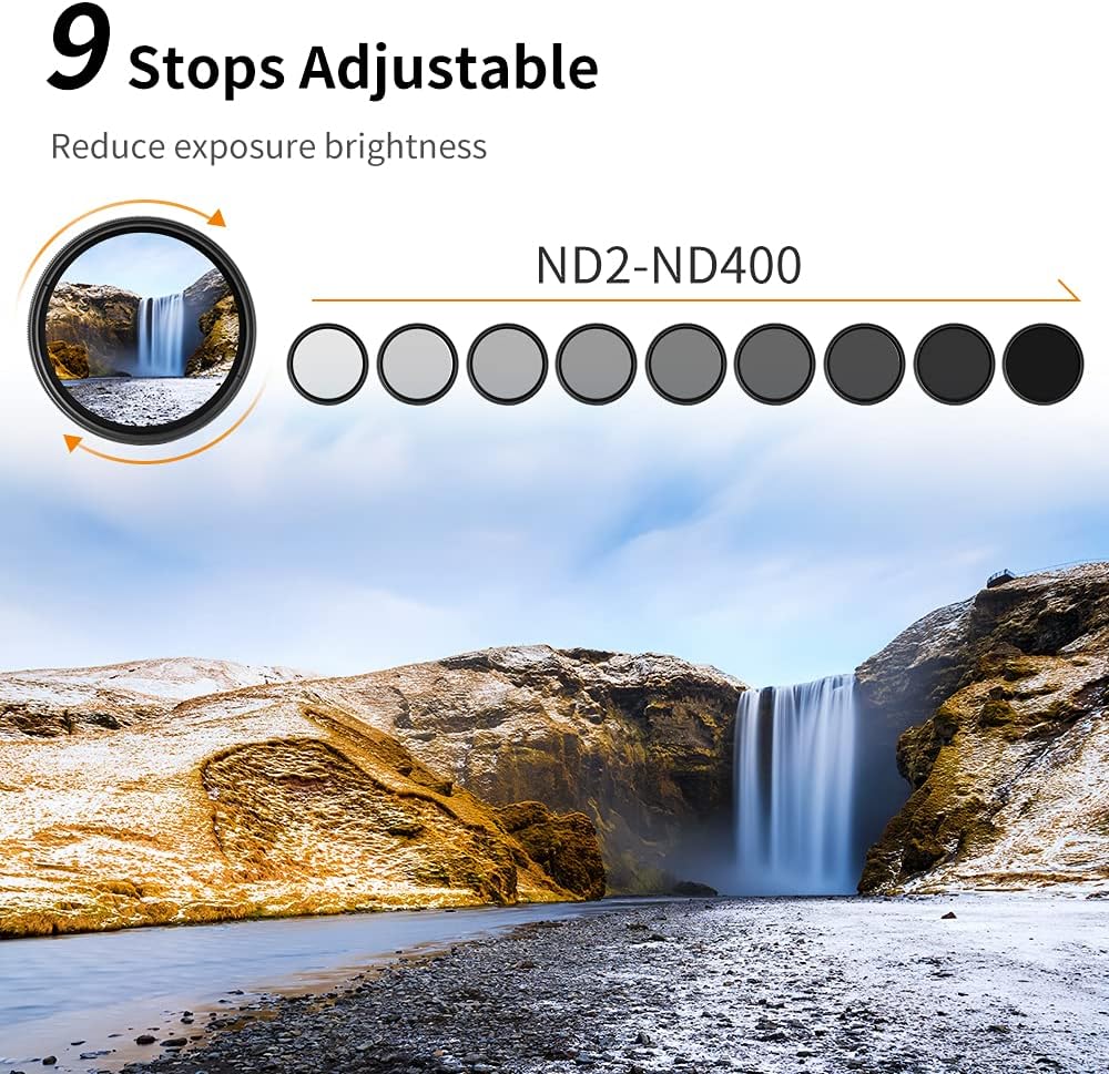 67mm Variable ND Lens Filter & Filter Cap Kit (2 Pcs) A625491