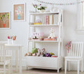 Angled White Bookcase L3803
