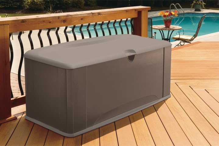Brown 73 Gal Weather Resistant Resin Deck Box Y57189