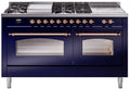 Blue Dual Fuel Propane Gas Range with Copper Trim H8953