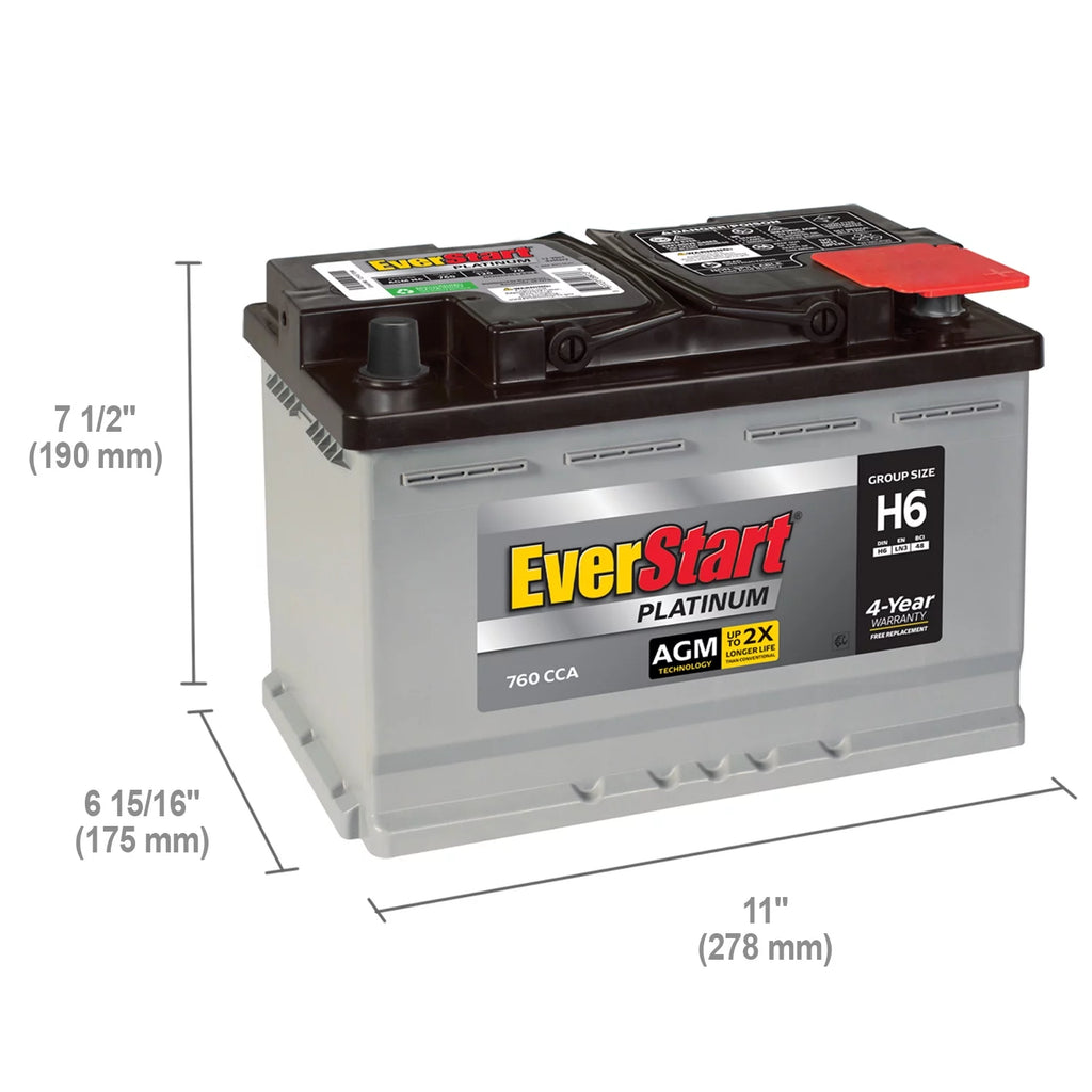 AGM Automotive Battery Group Size H6 12 Volt 760 CCA G11052